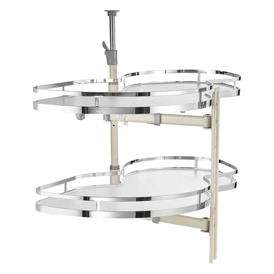Swing Right Blind Corner Cabinet, Pull Out Organizer for 36 inch Width Blind Cabinet, 2 Tier Height Adjustable Swing Tray, Soft Close Kitchen Cloud Blind Organizer, Right Open