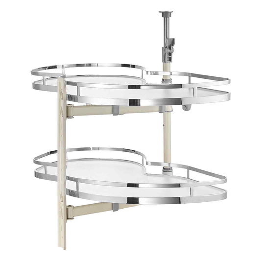 Swing Left Blind Corner Cabinet, Pull Out Organizer for 36 inch Width Blind Cabinet, 2 Tier Height Adjustable Swing Tray, Soft Close Kitchen Cloud Blind Organizer, Left Open
