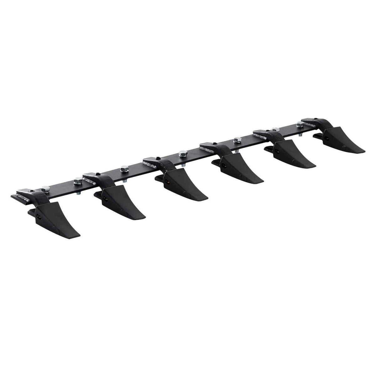 Bucket Tooth Bar, 48'', Heavy Duty Tractor Bucket 6 Teeth Bar for Loader Tractor Skidsteer, 4560 lbs Load-Bearing Capacity Bolt On Design, for Efficient Soil Excavation and Bucket Protection