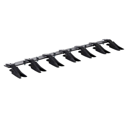 Bucket Tooth Bar, 53'', Heavy Duty Tractor Bucket Teeth Bar for Sub-Compact Tractor Loader, 4560 lbs Load-Bearing Capacity, Fits Bucket Cutting Edges Sized 1/2" or Less with No Drilling Required