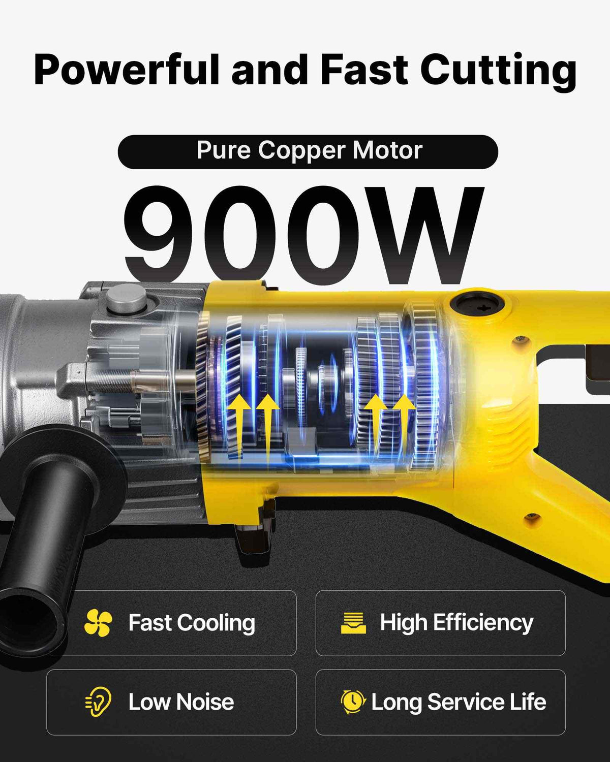 Electric Rebar Cutter, 900W Portable Electric Hydraulic Rebar Cutter, Cutting up to 5/8 Inch #5 4-16mm Rebar within 3 Seconds,110V,with Easy to Carry Stainless Box