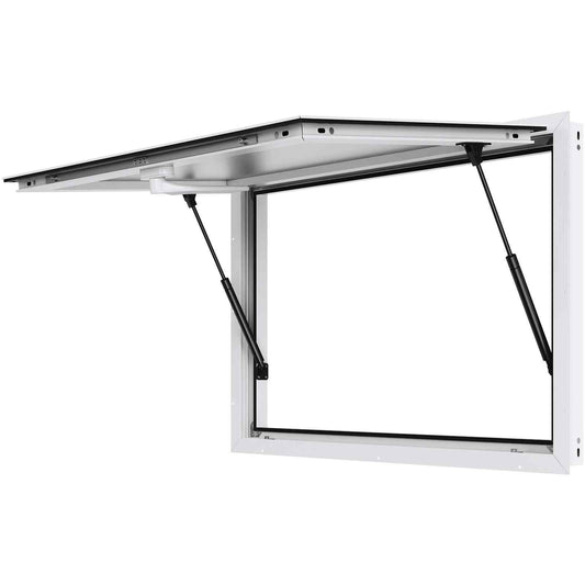 Concession Window for Food Truck, 36"x24" Aluminum Alloy Food Truck Service Window, Up to 85 Degrees Stand Serving Window with Awning Door & Drag Hook,  for Food Trucks Concession Trailers