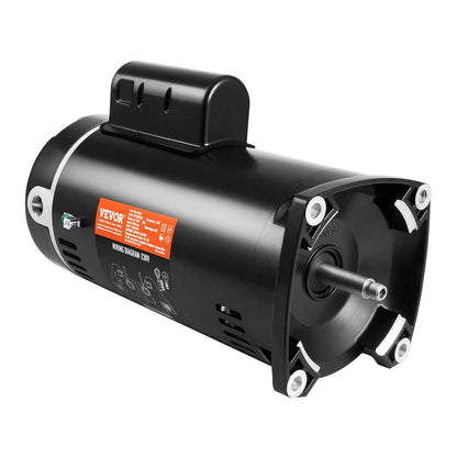 2 HP Pool Pump Motor, 56Y Frame, 230V (7.8 Amps) 3450 RPM, 60Hz, 1.3 Service Factor, 50μF/250V Capacitor, CCW Rotation Square Flange Replacement Motor
