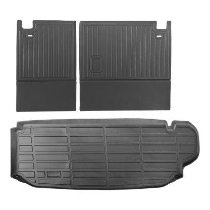 Cargo Mats Compatible with Toyota Kluger & Highlander 2020-2024, Custom Fit TPE Cargo Liner Set for SUVs, Trunk and Rear Back Seat Protector Replacement, Trunk Mat and Backrest Mats