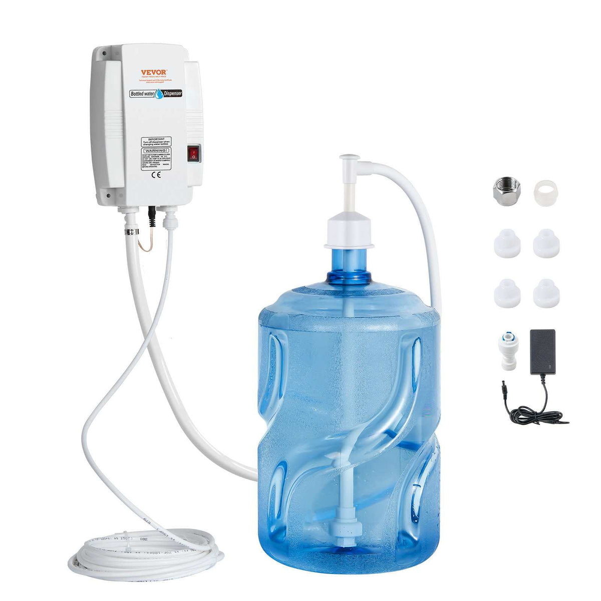 Bottled Water Dispenser Pump System, 5 Gallon Dispensing System, Automatic Electric Water Dispenser, Single Inlet Water Jug Pump, Compatible Use with Coffee/Tea Machine, Refrigerator, Ice Maker