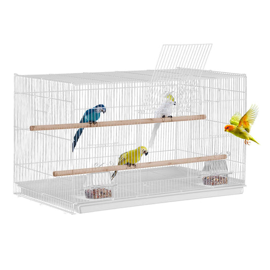 30-inch Flight Bird Cage, Stackable Bird Cage for Small Parrots Canaries Cockatiels Lovebirds Finches Budgies Conures Macaws Pet Travel Birdcage with Handle and Perches